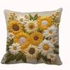 Heimdeko Sonnenblumen und Gänseblümchen Blumenmuster Kissenbezug Muster Kissenbezug Geeignet für Sofa Schlafzimmer Auto Kissenbezug