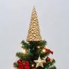 Iron Christmas Trees Topper 3D Glitter Star Glowing Tree Topper  Party Decoration