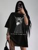 Unisexs Casual Printed Tshirt Doberunisex Pattern Black Round Neck Short Sleeved Suitable For All Seasons Fun Print Classic Style