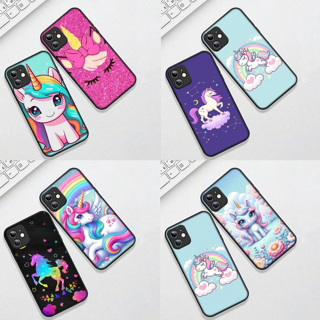 Protective Cover Unicorn Cartoon Horse for Apple iPhone 16 15 14 11 Pro Max 6 7 8 Plus + SE2 SE3 SE 2022 2020 8+ Phone Case