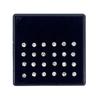 Stainless Steel Rhinestone Nose Studs - Titanium Steel, 24-Pack