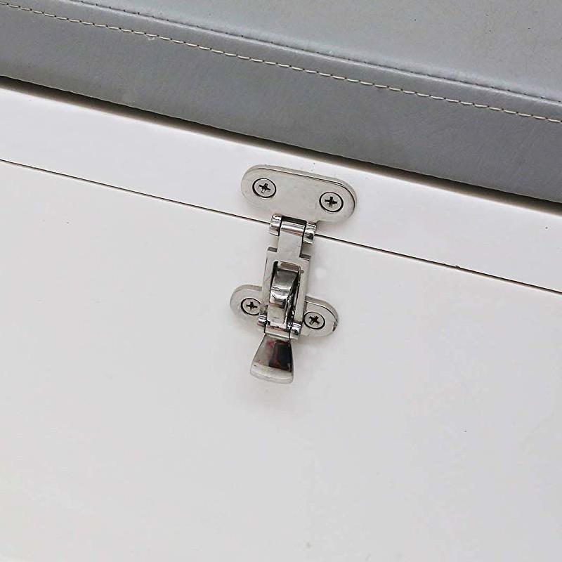 1pc Marine Boat Stainless Deck Lock Down Clamp Deck Hasp Locker Anti-Rattle Latch Fastener Marine Hardware Laundry Chute Gate