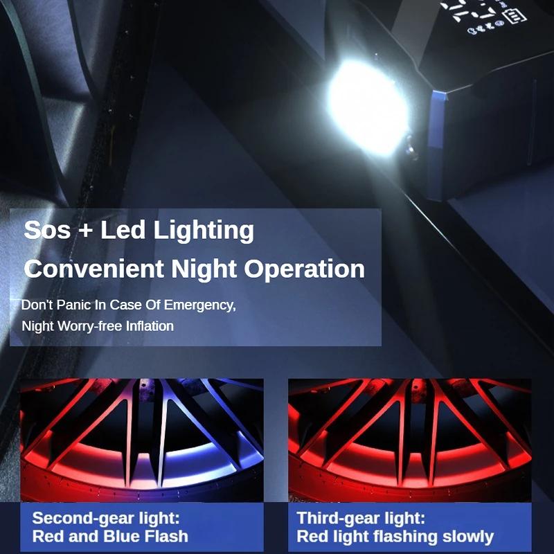 Mini Air Compressor 12V 150PSI Portable Electric Air Pump Car Tire Inflator Wired/Wireless For Motorcycle Bicycle Tire Inflation