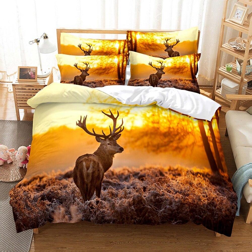 Kemila постельное белье Queen King Size волк милые животные комплект постельного белья — фото 6