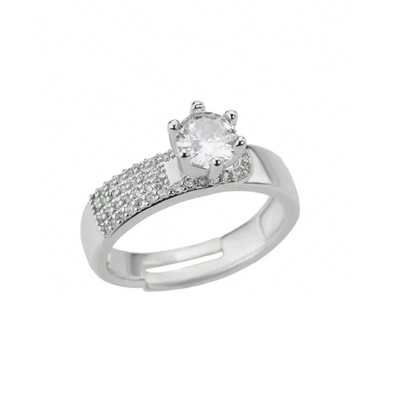 Новое медное персонализированное модное кольцо Европейское и американское мужское и женское кольцо Adjustable Opening белый