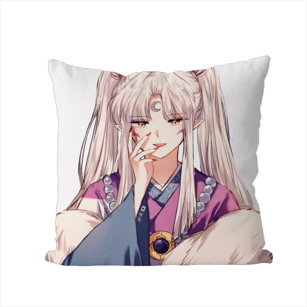Inuyasha Pillow Case For Car Sofa Decorative Home Doublesided Print Plush Square Throw Pillow Cushion Cover