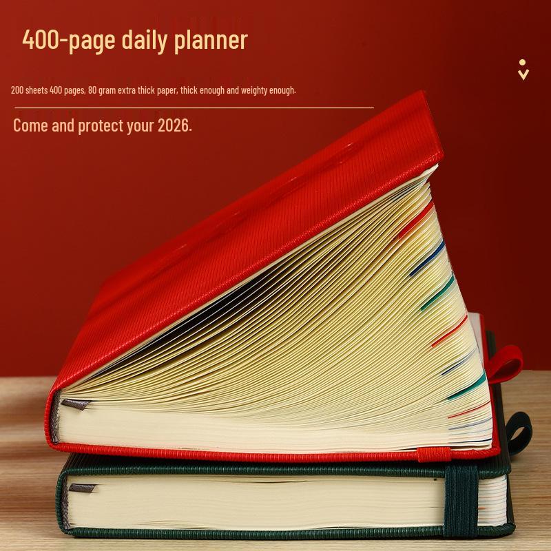 English Diary 2026: A5 Soft Cover Daily Planner & Yearly Calendar Notebook