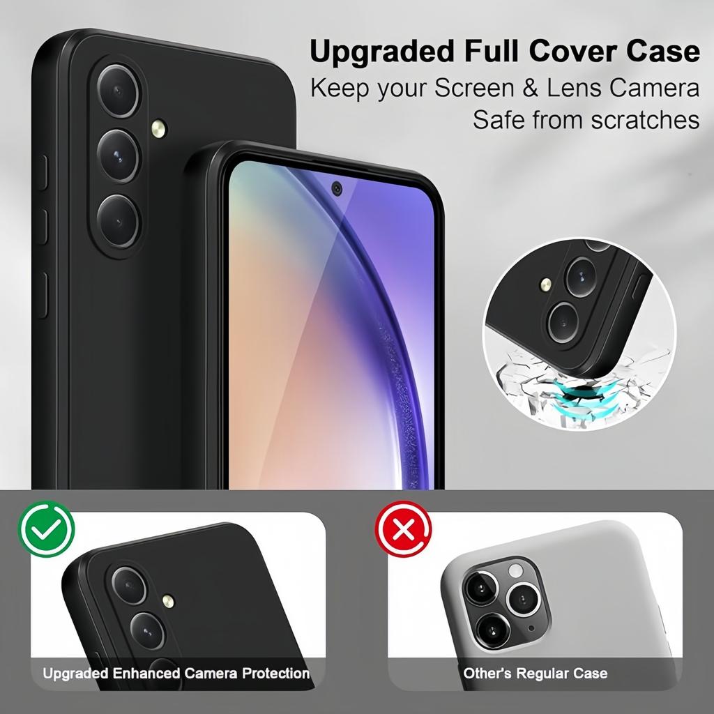Noble Fashion Solid Colour Shockproof Protective Liquid Silicone Case For Samsung Galaxy A54 5G
