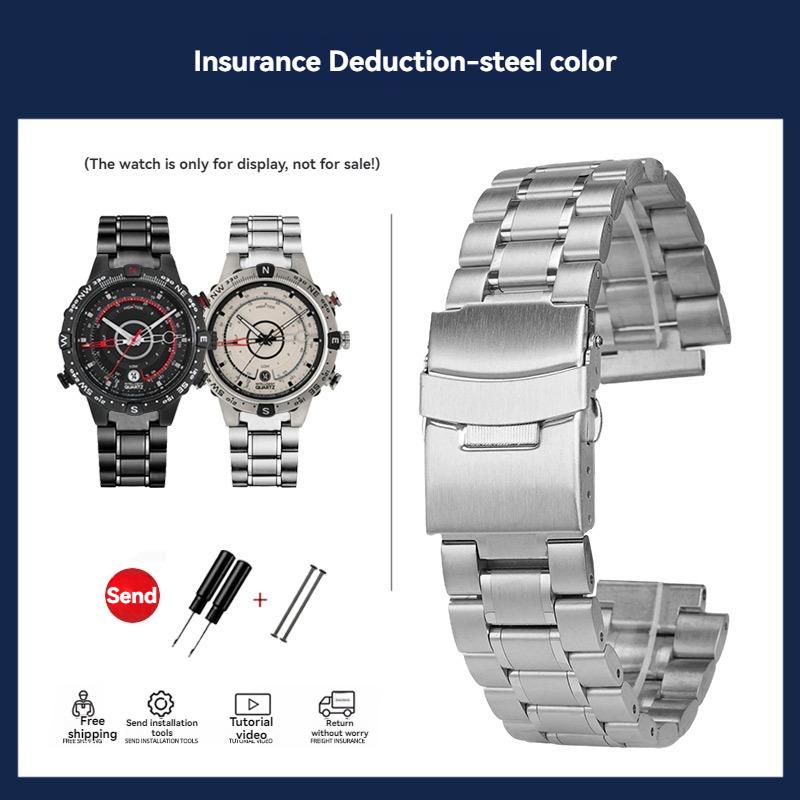 For TimeX Tide Series Stainless Steel Watch Strap T2N721 T2N720 TW2R55500 T2N739 Men's Lug End Metal Bracelet 24x16mm with Tools