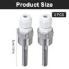 2pcs Stainless Steel Temperature Sensors Immersions Sleeves 1/2Inch 8x50mm for Accurate Measurements Precise Fit