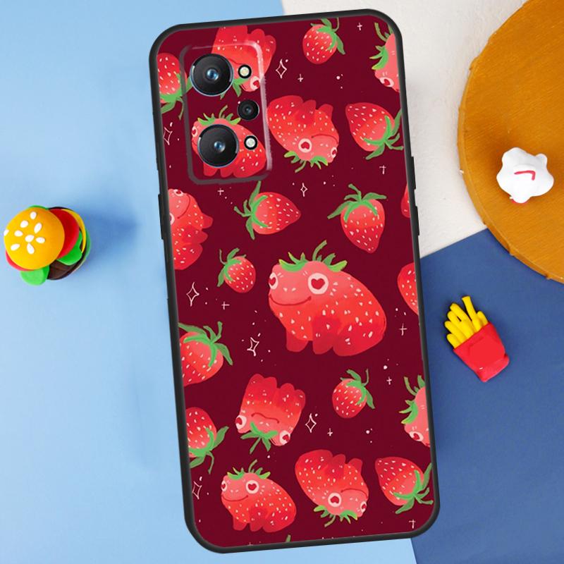 Cute Strawberry For Realme C55 C67 C61 C75 C53 C51 C21Y C25S GT 6 6T 5 GT7 Pro 10 11 12 13 14 Pro Plus Case