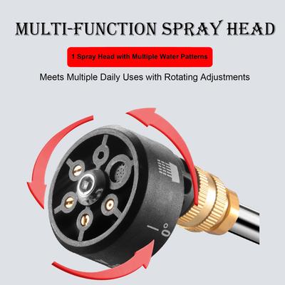 Portable Pressure Washer Cordless Cleaning Tool Rechargeable High Pressure Washer With 16.4 Ft Hose For Car Home Garden Outdoor