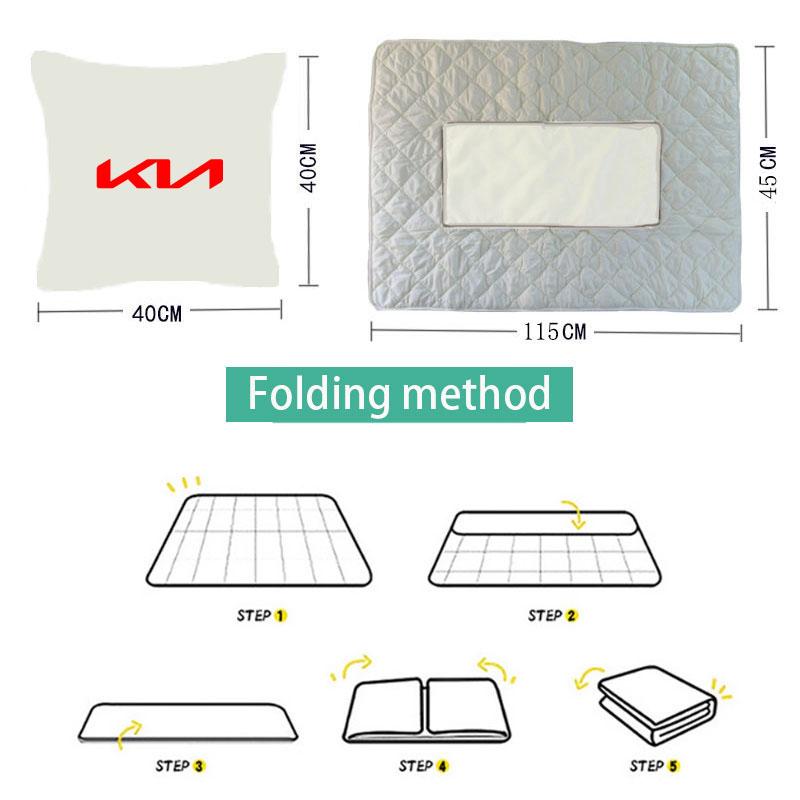 Car Pillow and Blanket Dual-use Car Folding Cushion Office Nap Pillow and Blanket For Kia Rio 3 4 K2 K3 X-Line Car Accessories