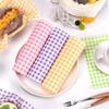 100PCS/Pack Disposable Oil-absorbing Paper Food Grade Colorful Grid Oil-Proof Paper Oil-Resistant Safe Material Baking Paper