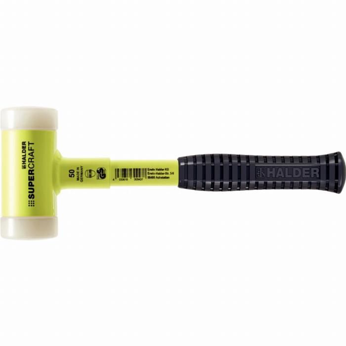 Marteau standard HALDER 3377150 en acier et caoutchouc avec poignée ergonomique incassable de 50 mm - Noir