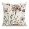 Plant Flower Butterfly Print Linen Pillow Cover Home Sofa Pillow Cushion Cover