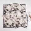 100% Silk Crepe Square Scarf Women Fashion Office Decorative Lace Neckerchief