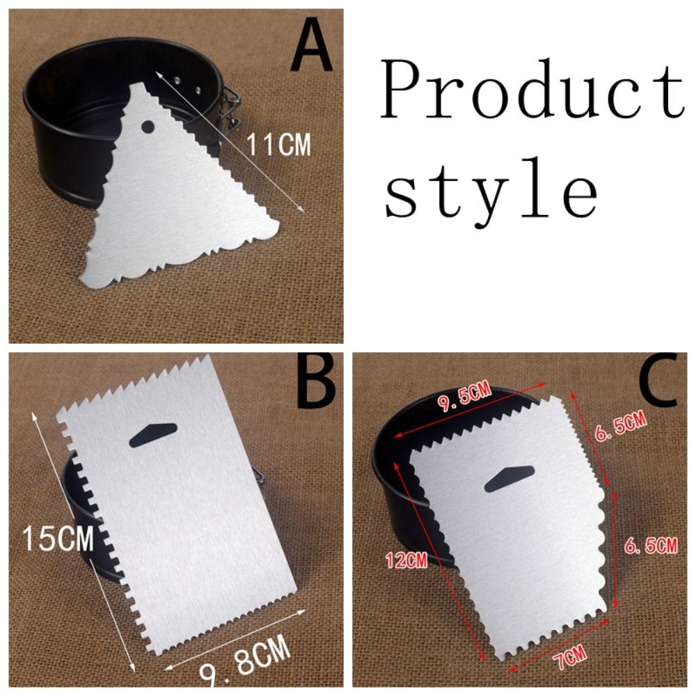 4-Sided Cake Scraper Irregular Teeth Buttercream Spatula Cake Spatula  Buttercream