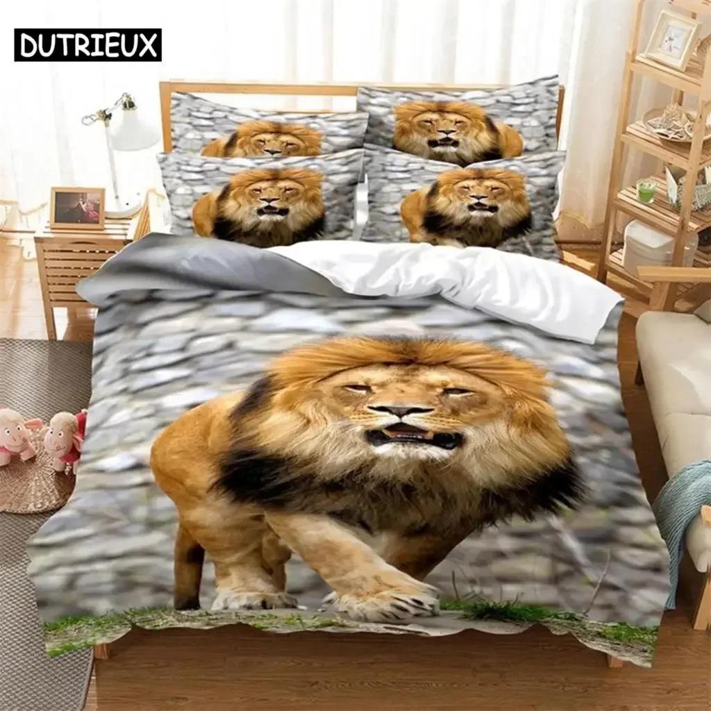 Comforter White Tiger Comfortable Duvet Bedding Set Children Bedroom Decoration Home Textile