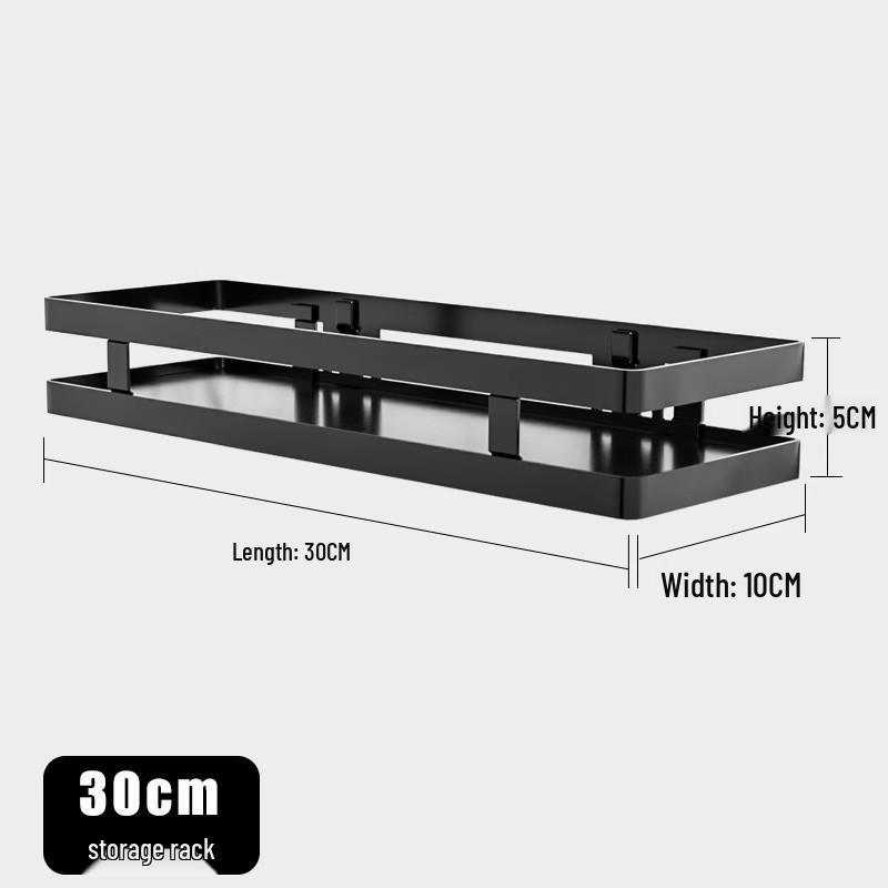 Metalowy stojak do przechowywania montowany na ścianie, odporny na rdzę: Bez wiercenia Półka kuchenna na przyprawy i łazienkowa
