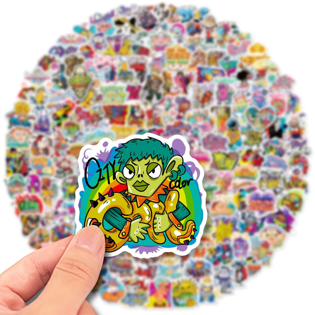 200 coole Graffiti-Aufkleber, personalisierbar mit kreativen Cartoon-Motiven für Roller, Koffer, Notizbücher und Helme