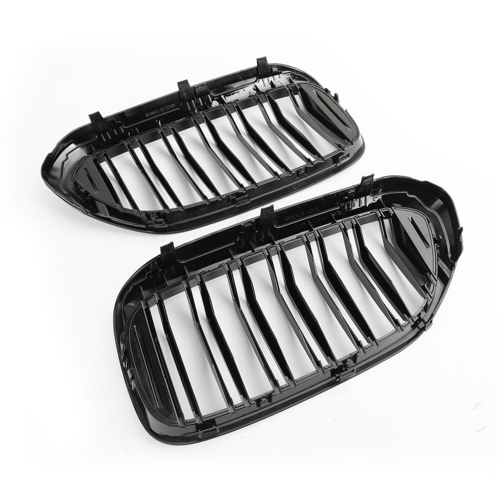 Front Kidney Grille Glossy Black Double Slat For BMW 5Series G30 G31 Sedan 17-19