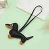 Mini Dachshund Leather Pendant - Cute Cartoon Backpack Charm, Keychain, Car Ornament, Lanyard