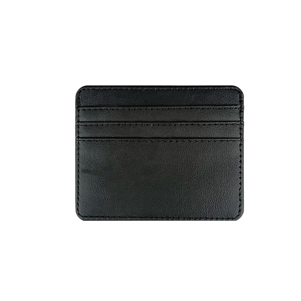 Travel-Ready PU Leather Card Holder Top Open Multi Card Slot Vintage Card Case Slim Wallet for Men and Women 8x10cm