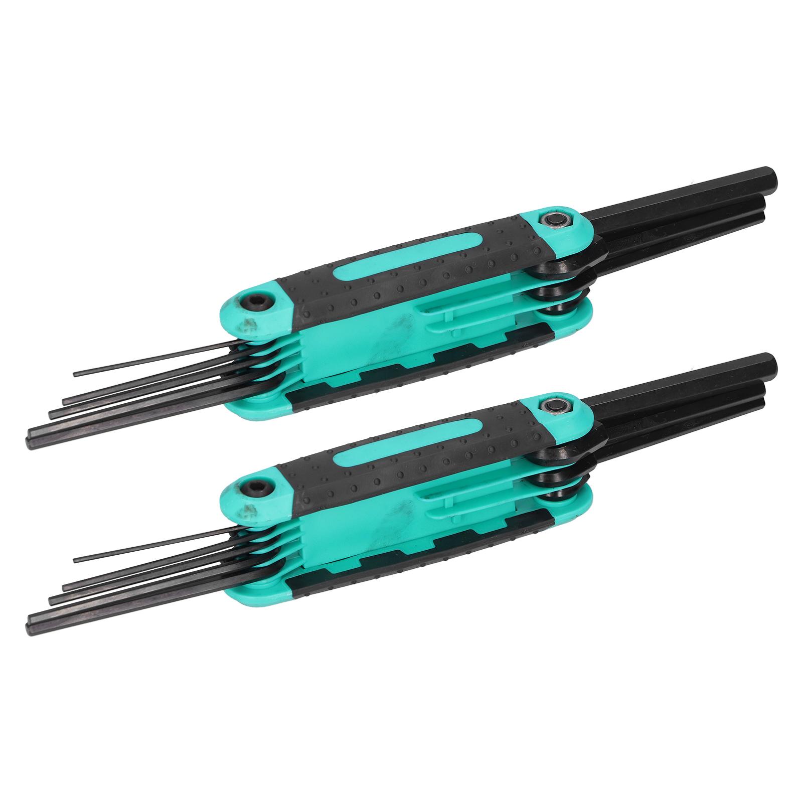 

2 шт. 8 в 1 складной шестигранный ключ для затягивания и удаления винтов многофункциональный ручной инструмент 1,58 мм