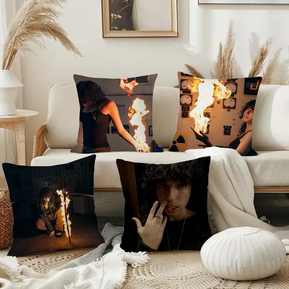 Singer J-Jane Remover Music Pillow Case Square Double-Sided Printing Short Plush Sofa Cushion Cover Bedroom Bedside Pillow