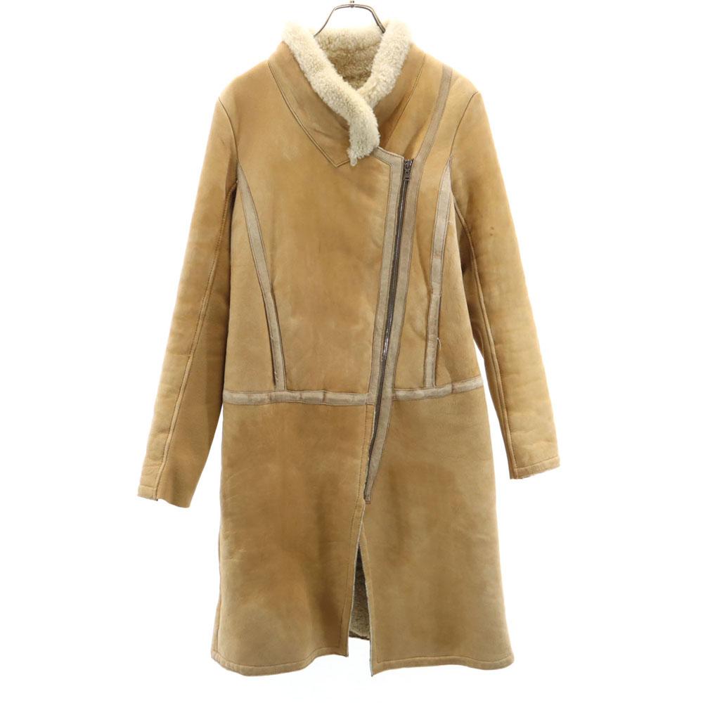 Neil Barrett Made In Romania Leather Coat L Beige Women Used