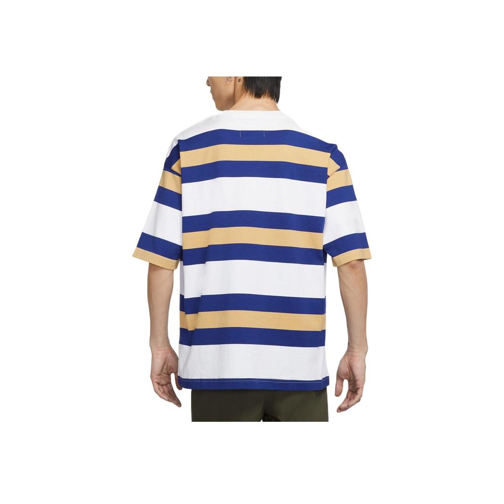 Jordan Striped Logo Crewneck Short Sleeve T-Shirt SS22 Men Tops Blue White DV6668-100