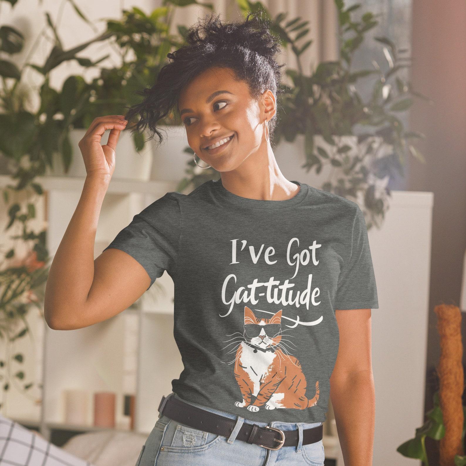 Cat-titude T-Shirt: Fun Cat Graphic Tee for Cat Lovers 3XL
