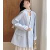 Beautiful and Elegant Lace Splice Suit Jacket for Women, Loose Fit Spring Casual Blazer