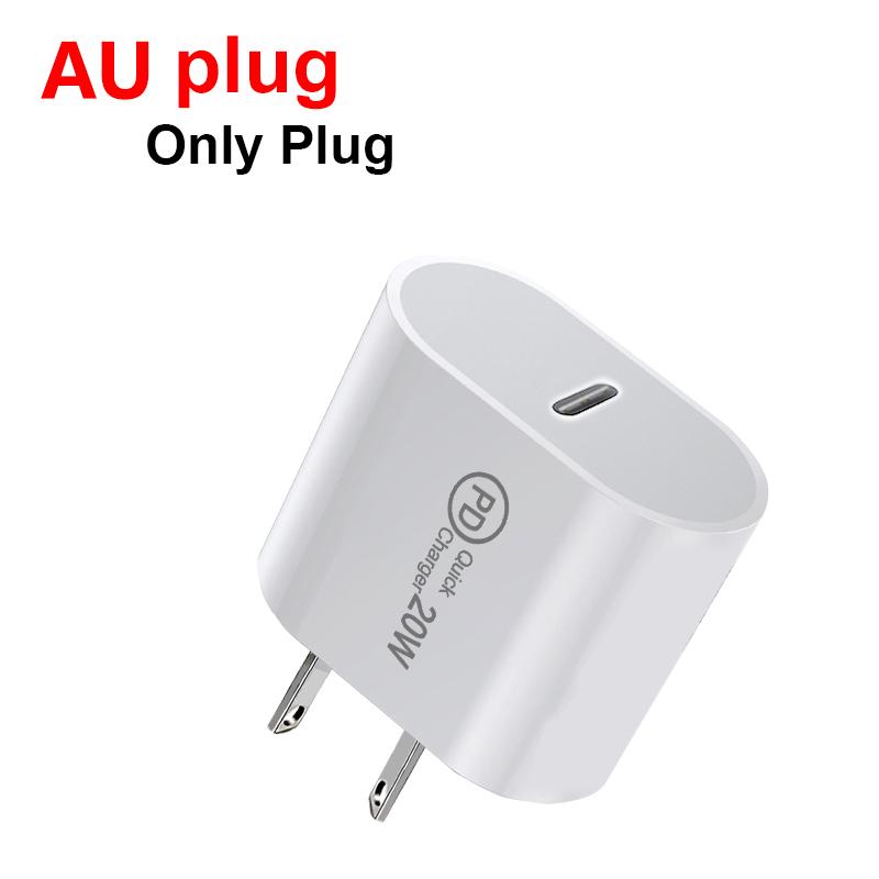 

AU Plug Fast USB Charger Type C Charger for Xiaomi Redmi iPhone Samsung Mobile Phone Quick Charging Adapter PD Wall Charge AU Plug--20W