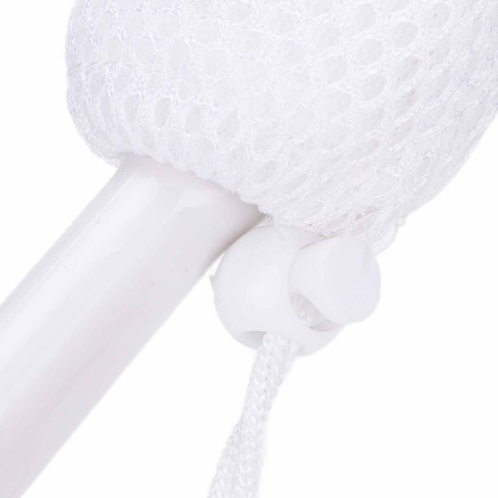 Bath Body Brush Long Curved Handle Soft Sponge Body Cleaning Exfoliating Shower Brush