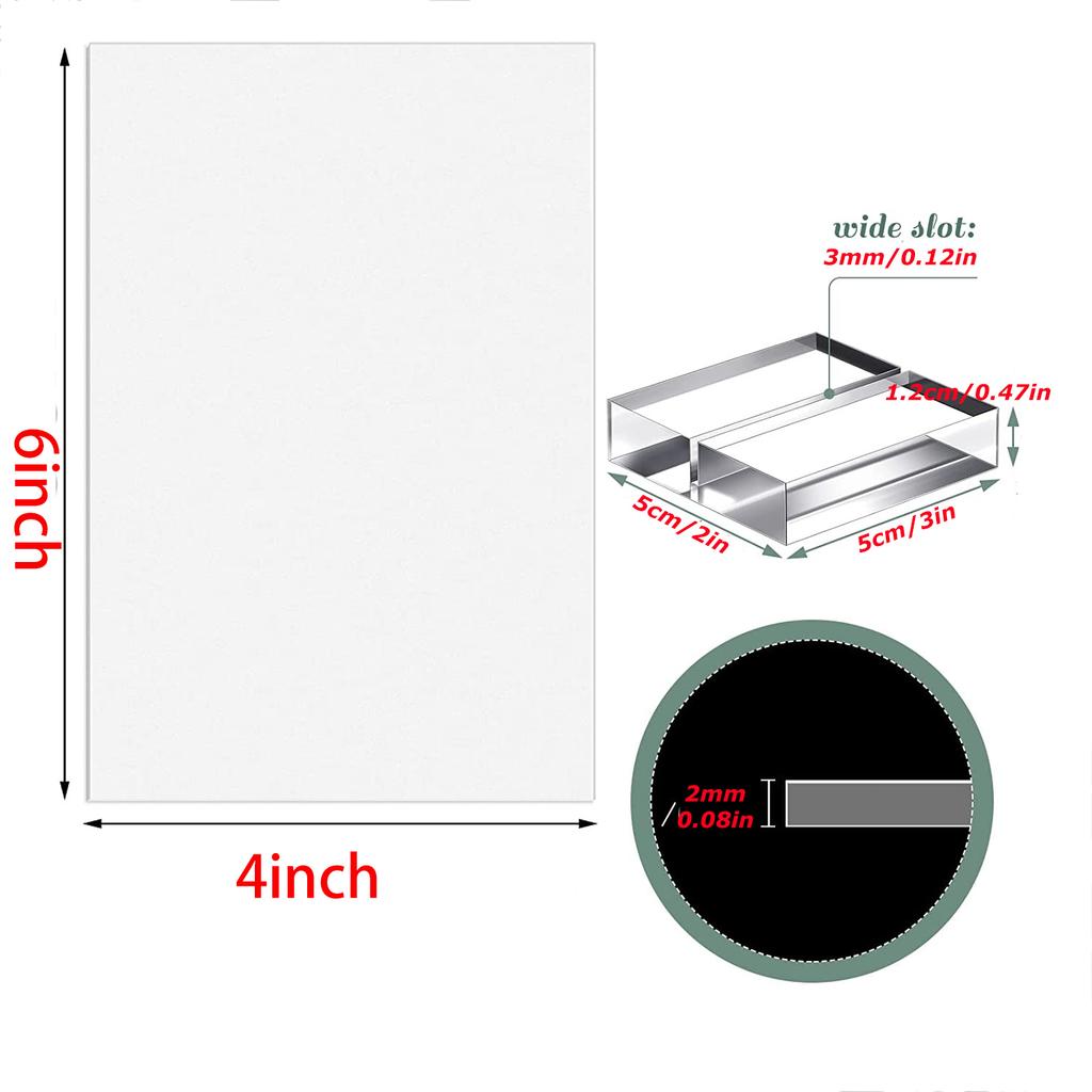 Arched Acrylic Signs with Stand Blank Clear/Frost Acrylic Table Number With Stand, DIY Wedding Decoration Menu Bar List Sign