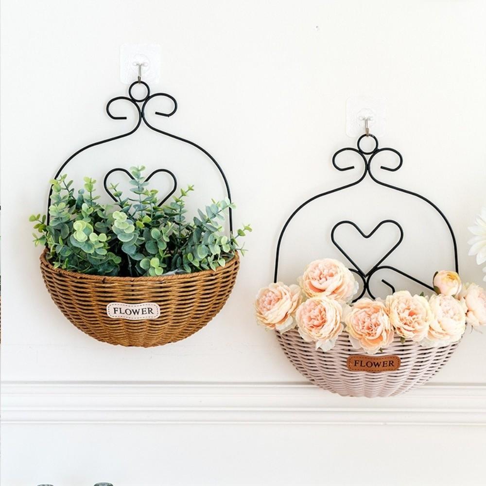 Wall Mounted Wall Planter Wear-resistant Decorative Plant Basket Hanging Flower Basket Porch