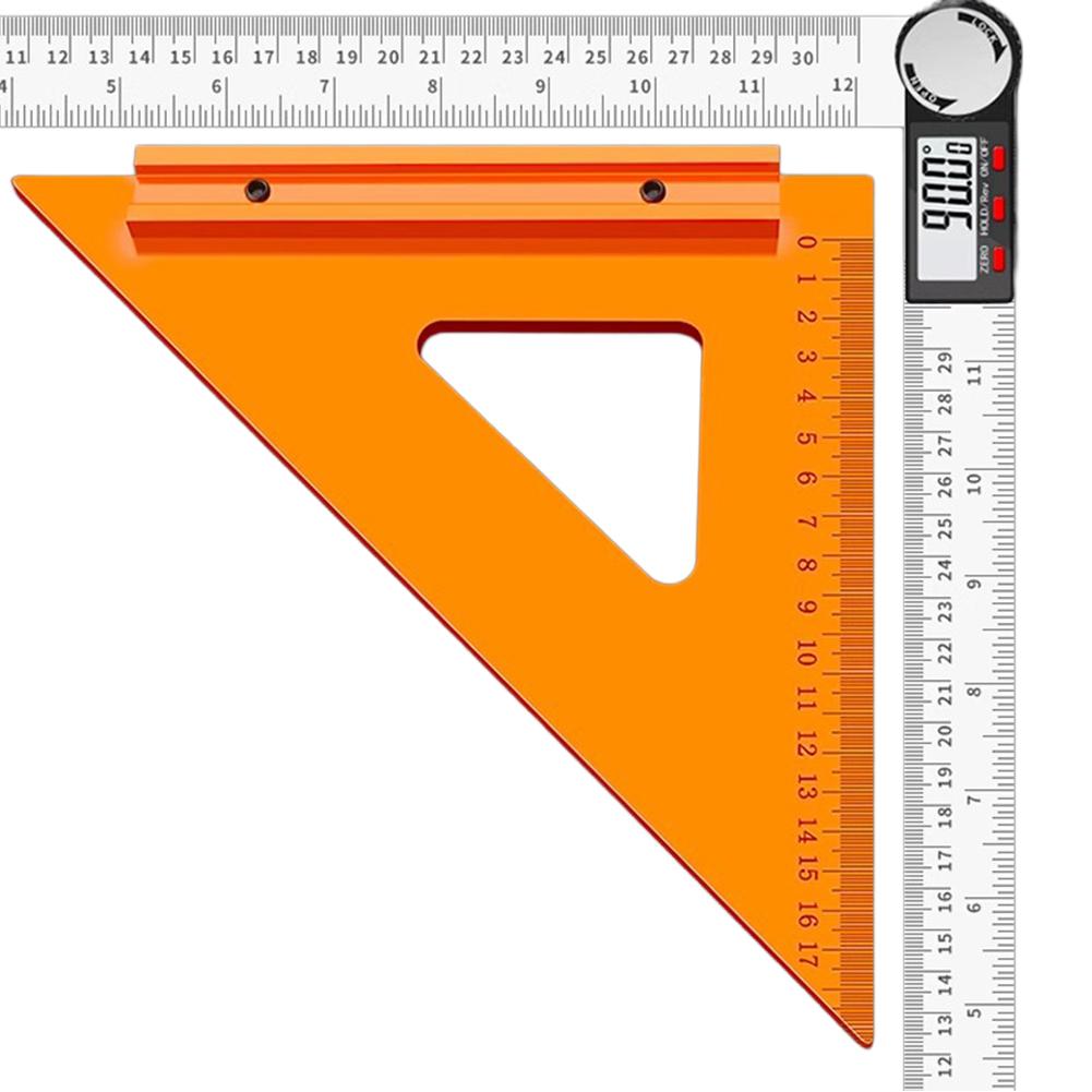 Triangle Ruler Woodworking Measurement Tool Carpenters Square Protractor Precise Right Angle Measuring Ruler Metric Angle Ruler