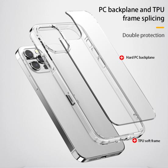 Schutzhülle für Telefon, stoßfest, vollständig kratzfest, gegen Fingerabdrücke, verschleißfest, klarer Schutz, ultradünne transparente Telefonrückseite