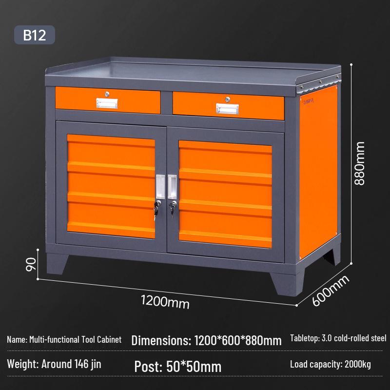 Heavy-Duty Multifunctional Tool Cabinet & Mobile Workbench