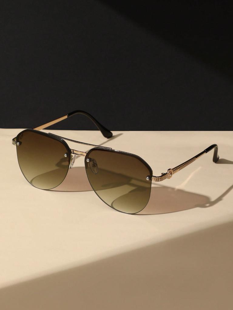 1PC Fashion Pilot Metal Oversized Frame Women Vintage Sunglasses For Men Daily Outdoor Life Shades Eyewear Accessories.