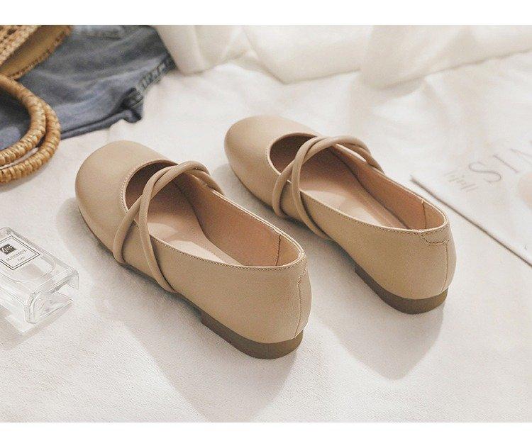 Shoes for Women 2025 High Quality Round Head Women's Flats Light Mary Jane Flats Solid Slip-on Female Casual Loafers Shallow