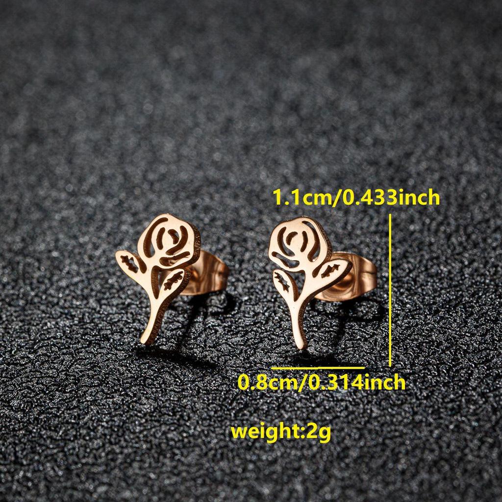 Niszowe Kolczyki Sztyfty ze Stali Nierdzewnej dla Kobiet – Design Żurawia Origami i Renifera, Kolekcja Mody 2025