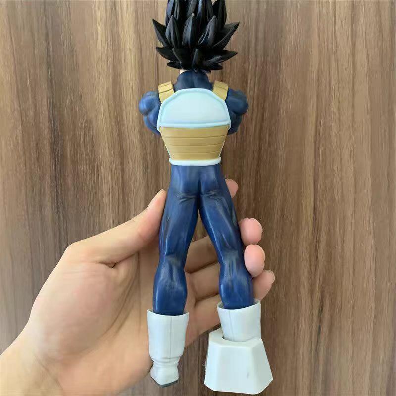 Anime Dragon Ball Z Black Hair Vegeta Battle Dress Standing Posture Figure PVC Action Model Collection Toys Desktop Ornaments