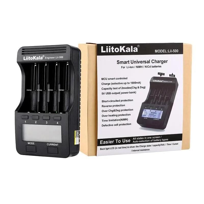

LiitoKala Can detect capacity Lii-500 LCD 3.7V 18650 18350 18500 16340 10440 14500 26650 1.2V AA AAA NiMH lithium battery Charger