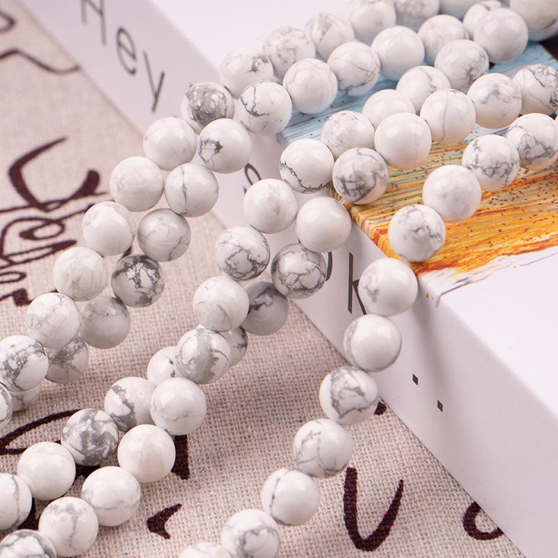 

White Turquoise Loose Beads for DIY Handmade Jewelry Accessories 6mm approx. 60 beads