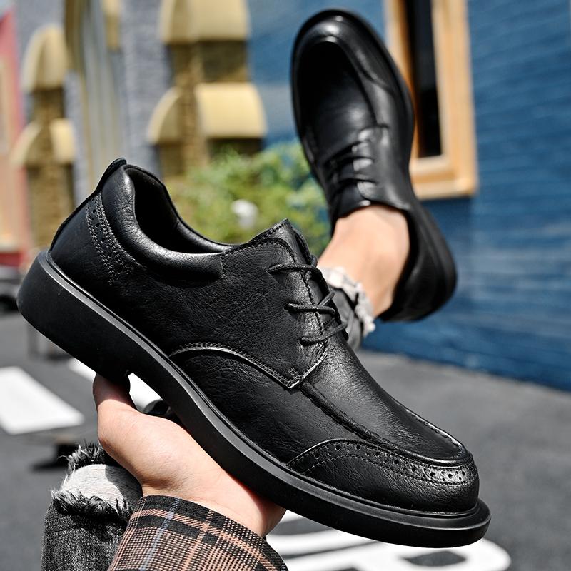 Design High Quality Genuine Leather Men Lazy Shoes Soft Fashion Brand Men Flat Business Formal Shoes