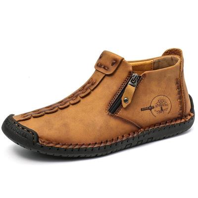 Men Hand Stitching Leather Non-slip Casual Ankle Boots For Men Casual Shoes Large Size Winter Boots Men Shoes