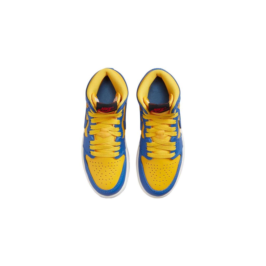 Air Jordan 1 Retro High OG PS Reverse Laney Kids Sneakers Yellow Varsity-Maize Game-Royal FD2597-700